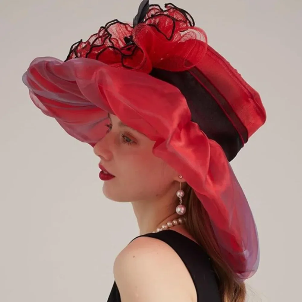Kentucky Derby Church Dress Hat for Women Fuchsia Line